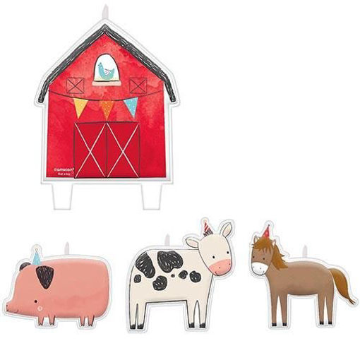 Picture of BARNYARD BIRTHDAY CANDLES - 4PK